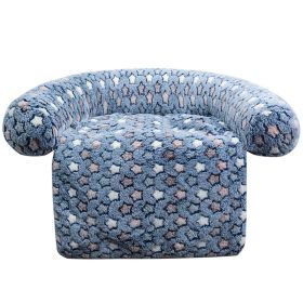 Pet Supplies Plush Kennel Sofa Blanket (Option: Dark Blue XINGX-90x110cm1280)